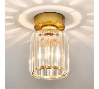 Paquete De 2 Luces De Techo De Montaje Semiempotrado, Luz De Montaje Semiempotrado De Cristal, Lámpara De Araña De Cristal Moderna, Luz De Techo De Montaje Empotrado De Cristal De Metal Para Pasillo