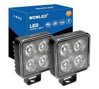 Paquete de 2 luces LED cuadradas de trabajo de 12 V