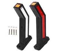 Paquete de 2 Luces LED de posición Lateral IP67 12 V 24 V 33 Luces indicadoras dinámicas LED con Luces Rojas, Blancas y Amarillas para Camiones, remolques, Yates, vehículos