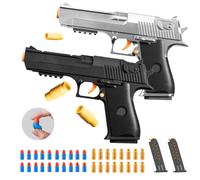 Paquete de 2 M1911 de espuma EVA suave con eyecci n de juguete, lanzador de dardos de espuma, juego de disparos para patio, diversi n y juegos al