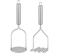 Paquete de 2 machacadores de acero inoxidable para cocinar en casa, puré de papas, aguacates y alimentos a base de plantas cocidos suaves