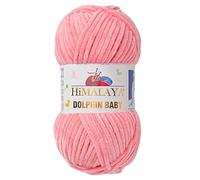 Paquete de 2 Madejas Himalaya Dolphin Baby - 3.5 Onzas, 120 Mt/132 Yardas Cada Una - Hilo Súper Voluminoso de Terciopelo para Mantas, Tejer y Amigurumi - 80346