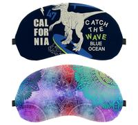 Paquete de 2 mandalas de máscara de ojos, máscara de dormir para dormir de lado, máscara de ojos suave para mujeres y hombres, bloqueo de luz completo, cero presión nocturna con los ojos vendados