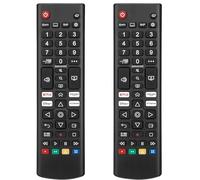 Paquete de 2: mando a distancia AKB76040302 de repuesto para MR21GA, MR22GN LG UHD OLED QNED NanoCell 4K 8K Smart TV con Netflix, Prime Video, Disney, botón de canales