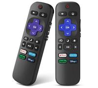 Paquete de 2 mandos a distancia de repuesto para Roku TV, compatible con TCL/Hisense/Sharp/Philips/Onn/Westinghouse/Insignia/Element TLC Roku Smart TV-1 año de garantía
