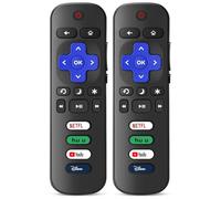 Paquete de 2 mandos a distancia de repuesto solo para Roku TV, compatible con todos los TCL/Hisense/Onn/Sharp/Philips / (no para Roku Stick, Box o altavoz) (negro obsidiana)