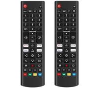 Paquete de 2 mandos a distancia universales AKB76040302 compatibles con LG Smart TV UHD TV UP70 UP75 UP76 UP80 UP87 Series OLED TV A1 A2 B1 B2 C1 C2 G1 G2 Z2 ZX Series QNED Mini-LED TV (modelo 2022)