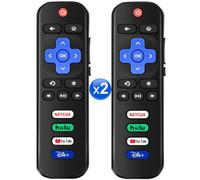 Paquete de 2 mandos a distancia universales para Roku TV, repuesto para TCL/Hisense/Sharp/Philips/Onn, etc. RokuTV, no requiere configuración (no para RokuStick o RokuBox)