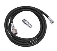 Paquete de 2 mangueras de nailon para aerógrafo trenzado de 6 pies con accesorios BSPT de 1/8 pulgadas, kit de conector flexible de compresor de aire para pintura en aerosol, incluye adaptador de 1/8