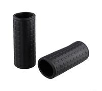 Paquete de 2 manijas de goma de repuesto para carretilla de jardín, carretilla de mano con ranura antideslizante, cubiertas de tubo redondas negras de 8 a 42 mm de diámetro interior (122 x 40 mm)