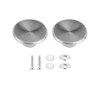 Paquete de 2 manijas de repuesto de acero inoxidable para tapa de sartén, resistentes al calor y aptas para lavavajillas, color plateado