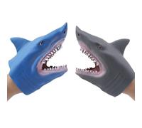 Paquete de 2 Marionetas de Mano de tiburón de Goma Suave, Juguetes interactivos realistas de Marionetas de Mano de Animales para Juegos de rol y narración de Cuentos para niños