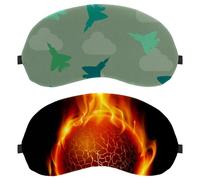 Paquete de 2 máscaras para dormir de baloncesto de The Burning Fire, bloquea completamente la luz para dormir de lado, cero presión ocular con los ojos vendados, cubierta ajustable para sombra de ojos