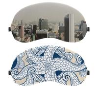 Paquete de 2 mascarillas para dormir, Octopus Impression es una hermosa máscara de ojos para hombres y mujeres, máscaras transpirables para dormir, cero presión ocular para dormir