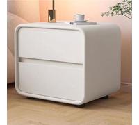 Paquete de 2 mesitas de noche de madera maciza, modernas mesitas de noche de estilo crema, armario de almacenamiento simple para dormitorio, tamaño: 40 x 40 x 48 cm, color: azul, perfecto para