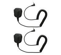 Paquete de 2 micrófonos de altavoz de hombro compatibles con Yaesu FT-60R VX-1R VX-2R VX-3R VX-5R Walkie Talkie Micrófono PTT remoto con cable reforzado de radio bidireccional