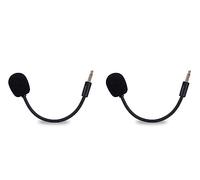 Paquete de 2 micrófonos de juego de repuesto para auriculares Razer Kaira Pro en PC/PS4/PS5, micrófono desmontable de 3.5 mm
