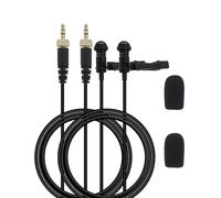 Paquete de 2 micrófonos de repuesto para DJI, Rode, Sennheiser transmisor inalámbrico Lavalier micrófono de solapa - Usable, omnidireccional, 3.5 mm TRS