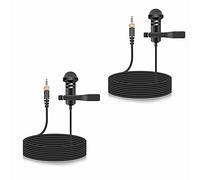 Paquete de 2 micrófonos Lavalier compatibles con Rode Wireless Pro/Wireless GO II 2 transmisores de Cuerpo, micrófono de Solapa de Condensador omnidireccional para vlog/conferencias/transmisores
