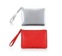 Paquete de 2 mini bolsas de maquillaje, bolsa de cosméticos pequeña para organizador de bolso, monedero con cremallera para cambio de coche, período esencial, pequeña muñeca, pequeña bolsa de mano de