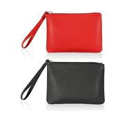 Paquete de 2 mini bolsas de maquillaje, bolsa de cosméticos pequeña para organizador de bolso, monedero con cremallera para cambio de coche, período esencial, pequeña muñeca, pequeña bolsa de mano de