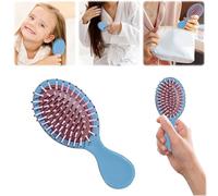 Paquete de 2 mini cepillos de pelo, cepillo desenredante para cabello seco y húmedo, cepillo desenredante de viaje de tamaño pequeño para niñas, niños, mujeres y hombres, para todo tipo de cabello (D)