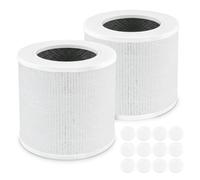 Paquete de 2 mini filtros de repuesto Core compatibles con Levoit Core Mini purificador de aire, filtro HEPA 3 en 1 H13, carbón activado, Core Mini-RF, paquete de 2 filtros + 12 almohadillas de aroma