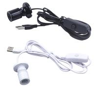 Paquete de 2 mini focos LED USB de 3 W 5 V, luz de pantalla portátil con sensor de temperatura, luz direccional de aluminio para acuarios, modelos y manualidades