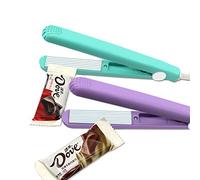 Paquete de 2 mini selladores de bolsas de sellado térmico, sellador de alimentos portátil para almacenamiento de alimentos, máquina de sellado térmico inteligente portátil con cable de alimentación