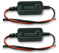 Paquete de 2 módulos reguladores de voltaje CC-CC, convertidor de corriente impermeable IP67 de 12 V a 5 V 2.5 A, apto para carrito de golf, vehículo eléctrico, panel solar y proyectos electrónicos de