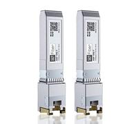 Paquete de 2 módulos SFP+ a RJ45 de 10 Gb, 10 Gbase-T Ethernet SFP+ transceptor de cobre compatible con 10G/5G/2.5G/1.25G, compatible con Dell GP-10GSFP-T, TP-Link TL-SM5310-T, Ubiquiti, Unifi y más,