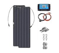 Paquete de 2 módulos solares con gestión automática de energía renovable en exteriores, juegos de paneles amigables con controlador inteligente para sostenibilidad en zonas residenciales