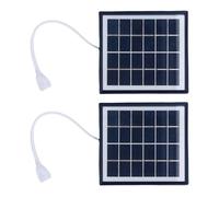 Paquete de 2 módulos solares de 5 W de fácil transporte, carga USB, pequeñas cargas de silicona monocristalina para acampar al aire libre, senderismo, panel de energía solar de alta eficiencia