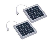 Paquete de 2 módulos solares de 5 W de fácil transporte, carga USB, pequeñas cargas de silicona monocristalina para acampar al aire libre, senderismo, dispositivo de carga solar para emergencias