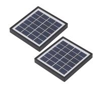 Paquete de 2 módulos solares de 5 W de fácil transporte, carga USB, pequeñas cargas monocristalinas de silicona para acampar al aire libre, senderismo, resistente a la intemperie, USB solar