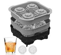 Paquete de 2,molde hielo，moldes de silicona，cubiteras para hielo,ice cube tray,Molde redondo para cubitos de hielo creativo y sin BPA, adecuado para cócteles, whisky y bebidas frías.