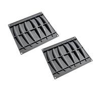 Paquete de 2 moldes antiadherentes con forma de grano de vainilla y chocolate, perfectos para hacer caramelos, uso en horno microondas, equipo de horneado para elaboración casera