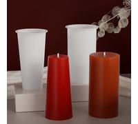 Paquete de 2 moldes de pilar de 3 x 6 pies a 6 pulgadas de largo de 3 pulgadas de diámetro para velas, moldes de silicona en espiral para velas y resina y suministros de manualidades de jabón