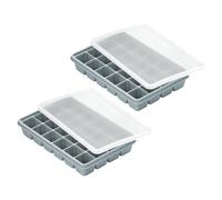Paquete de 2 moldes para, 24 gramsofmolandil | Par de bandejas de silicona con, 24 cavidades cuadradas, fabricación organizada por lotes, enfriamiento diario