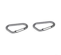 Paquete de 2 mosquetones en forma de D, hebilla de bloqueo de aleación de aluminio ligera con puerta de alambre de acero para camping, senderismo, equipo de escalada, organizador de llaveros de