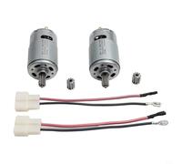 Paquete de 2 motorreductores RS550 de alta velocidad CC de 12 V 30000 RPM con alambre de cobre y cables de conexión rápida para ruedas Fisher Price Ride On Car Upgrade piezas de repuesto