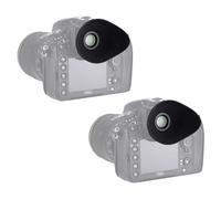 Paquete de 2 oculares de silicona suave grande con vidrio óptico para Nikon Df D5 D4S D4 D3S D3 D2Xs D2X D2Hs D2H F6 D850 D810A D810 D800E D800 D700 D500 sustituye a Nikon DK-17 DK-19 Ocular redondo