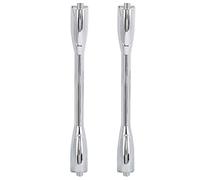 Paquete de 2 orejas de metal para caja de metal, plateadas, de doble extremo, para caja, accesorios para piezas de caja accesorios de juego