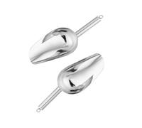 Paquete de 2 palas de acero inoxidable inoxidable para barbacoa al aire libre, cocina, herramienta de cocina multiusos con mango cómodo, pala multiusos de acero inoxidable