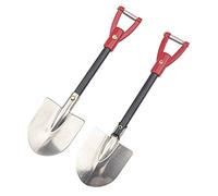 Paquete de 2 palas de metal HIRCQOO 1/10 RC, accesorios de decoración de simulación compatibles con Traxxas TRX-4 Tamiya CC01 Axial SCX10 Wraith D90 Redcat HSP 1/10 RC Crawler Truck (rojo)