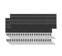 Paquete de 2 paneles de listones negros para garaje, organizador de pared para cocina, taller, tienda minorista, almacenamiento de exhibición, estante de pared de PVC entrelazado con herramientas,