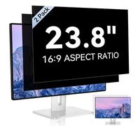[Paquete de 2] Pantalla de privacidad de computadora de 23.8 pulgadas para monitor de pantalla ancha de relación de aspecto 16:9, protección ocular, filtro de privacidad antideslumbrante de luz azul