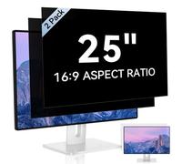 [Paquete de 2] Pantalla de privacidad de computadora de 25 pulgadas para monitor de pantalla ancha de relación de aspecto 16:9, protección ocular, filtro de privacidad antideslumbrante de luz azul
