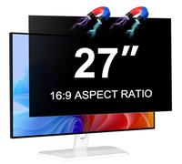 [Paquete de 2] Pantalla magnética de privacidad de 27 pulgadas para monitor de computadora de pantalla ancha de relación de aspecto 16:9, filtro protector de luz azul antirreflejos para ojos, pantalla