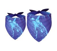 Paquete de 2 pañuelos para perro con texto en inglés "Man under the Light", baberos para perros pequeños, medianos y grandes, cachorros, gatos y mascotas